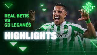 Resumen del partido Real Betis  CD Leganés  HIGHLIGHTS  Real BETIS Balompié [upl. by Eleirbag]