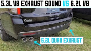 2022 Tahoe Exhaust Sound Comparison 53L vs 62L [upl. by Ttayw]