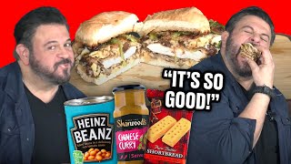 Adam Richman Makes The ULTIMATE British Chicken Sandwich  MAN VS FOOD [upl. by Llesirg]