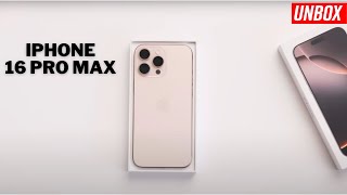 iPhone 16 Pro Max Unboxing amp First Impression Desert Titanium [upl. by Ahseniuq]