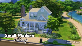 Small Modern Cottage Sims 4 Speed Build [upl. by Cammy]