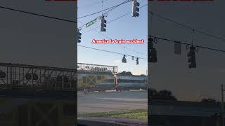 Train accident in America trending short in usa florida trending ytshortsusa ytshort ytviral [upl. by Eila]