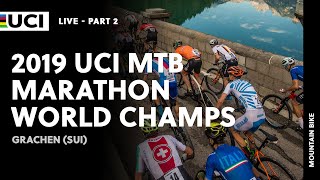 LIVE Part 2  2019 UCI MTB Marathon World Championships Grachen SUI [upl. by Enaasiali]