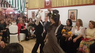 Sevillanas en la feria de Sevilla HD Lucía y Manuel 11 y 12 años sevillanas feriadeabril baile [upl. by Araeic]