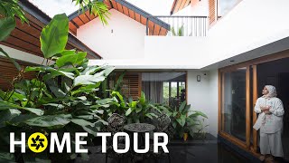 A Beautiful Tropical House With Central Courtyard Home Tour [upl. by Volnay314]