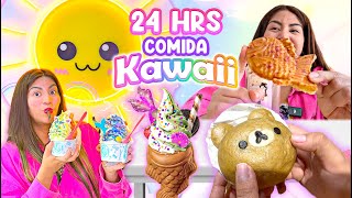 Comiendo Comida Kawaii por 24 HRS 💖⭐️ HELADOS WAFLES  BEBIDAS Y MÁS 🫶 [upl. by Aikcin356]