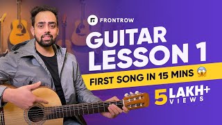 Guitar Lesson 1  Playing 2 Most Easiest Chords 🎸 Guitar Lessons for Beginners  FrontRow [upl. by Enawd367]