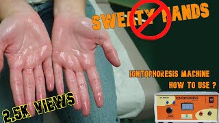 IONTOPHORESIS MACHINE digital for excessive sweating  How to use   Hyperhidrosis treatment [upl. by Armil]