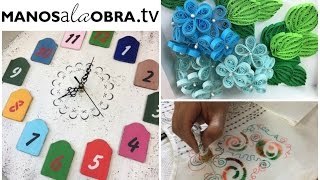 ManosalaObraTv 2017  Programa 1  Chalk Paint  Quilling  Pintura en Tela [upl. by Carmelle810]