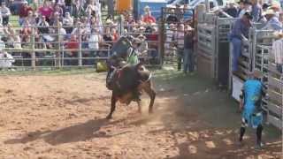 Bull Riding at Cracker Day Rodeo [upl. by Lallage857]