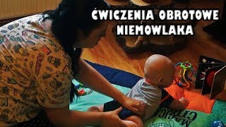 Ćwiczenia obrotowe niemowlaka  5 miesięczny Dominik  wzmożone napięcie mięśniowe  propozycje [upl. by Eardnoed]