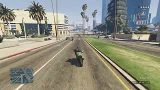 Norm Richards falls off his bike  GTA V [upl. by Ayerim]