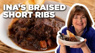 Barefoot Contessas Red WineBraised Short Ribs  Barefoot Contessa Cook Like a Pro  Food Network [upl. by Nylac]