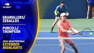 GranollersZeballos vs PurcellThompson Extended Highlights  2024 US Open Quarterfinal [upl. by Ecarret846]