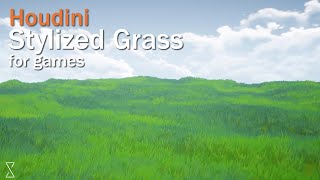 Stylized grass Tutorial  Houdini and Unreal Engine [upl. by Bunde]