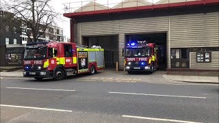 London Fire Brigade  G271G272 North Kensington PumpPump Ladder Turning Out With New Gamma Siren [upl. by Ahsram]