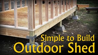 Build a Simple Inexpensive Outdoor Storage Shed with Basic Hand Power Tools [upl. by Ramiah]