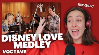 DISNEY LOVE MEDLEY feat Kirstin Maldonado amp Jeremy Michael VOCTAVEVocal Coach Reactsamp Analysis [upl. by Dag647]