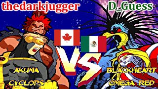 Marvel Super Heroes Vs Street Fighter  thedarkjugger vs DGuess [upl. by Elay852]