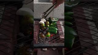 Roasted Poblano Salsa comidamexicana mexicanfood diygrill [upl. by Montagu154]