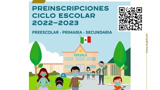 Tutorial preinscripciones ciclo escolar 2022 2023 [upl. by Andy]