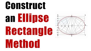 Construct an Ellipse  Rectangle Method  Engineering Curves  Engineering Drawing [upl. by Ellehc]