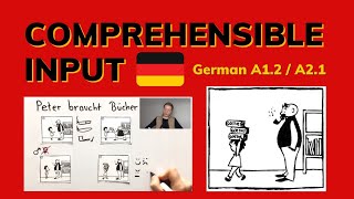 German comprehensible input  Input comprensible alemán Peter und die Bücher [upl. by Imik675]