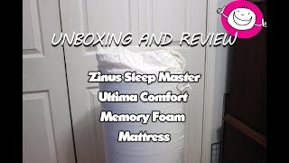 UNBOXING AND REVIEW Amazon Zinus Sleep Master Ultima Comfort Memory Foam Mattress😍 [upl. by Neil]