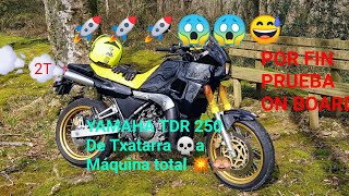 REVIVE YAMAHA TDR 250  ON BOARD TEST POR FIN FUNCIONA OK FULL GAS [upl. by Ogdon]