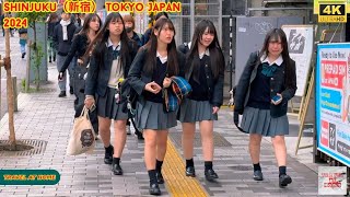 4k hdr japan travel 2024  Walk in Shinjuku（新宿）Tokyo Japan  Relaxing Natural City ambience [upl. by Tati64]