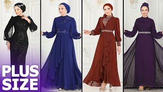 ModaSelvim Büyük Beden Abiye  Tesettür Abiyeler 2024  Plus Size Evening Dresses [upl. by Marigolde]