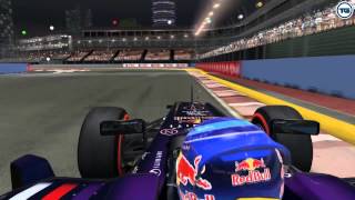 F1 Grand Prix de Singapour 22092013  Vettel Marina Bay  Tour de reconnaissance Hot Lap [upl. by Vigor]