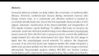 Multi Scale and Multi Channel Information Fusion for Exercise Electrocardiogram Feature Extraction a [upl. by Fisher337]