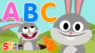 ABC Hop  Hop Along Alphabet Songs For Kids  Super Simple Songs [upl. by Garey]