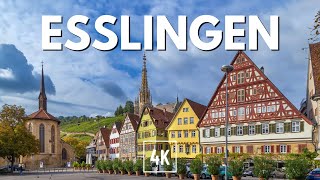 Esslingen Germany  Walking Tour Historic Old Town and Castle  4K [upl. by Uyekawa]