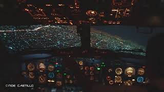 Impresionante vista de la Ciudad de México de Noche  Cabina de Pilotos [upl. by Terle]