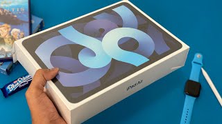 iPad Air 4 2020 Sky Blue Unboxing  First Impressions amp Testing TouchId  Stereo Speakers [upl. by Lyndel]