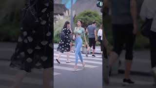 chinese Chinese Girls Street Fashion 2 shorts [upl. by Heidy]