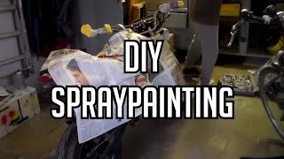 DIY Motorcycle Spray Painting [upl. by Nerad]