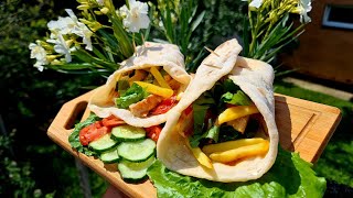 Socne TORTILJE sa piletinom i povrcemBrzo i jednostavnoRucak moje porodiceCjeli recept za tjesto [upl. by Ayk751]