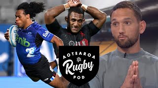 Aaron Cruden reveals Crusaders offer and dissects the Blues big win  Aotearoa Rugby Pod [upl. by Enilemme]