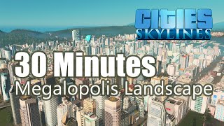 30 Minutes Megalopolis Landscape  Cities Skylines [upl. by Nosyd]