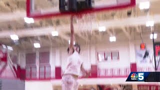 Beekmantown junior forward Leo Williams skies high for highlight reel dunk [upl. by Simeon]