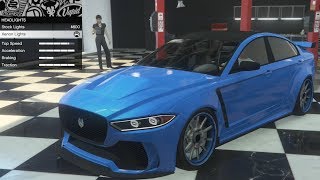 GTA 5  DLC Vehicle Customization  Ocelot Jugular Jaguar Project 8 and Review [upl. by Ikir]