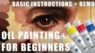 Oil Painting for Beginners  Basic Techniques  Step by Step Demonstration [upl. by Ynotna]