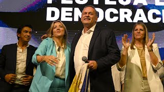 Primera aparición pública de Álvaro Delgado tras la derrota en el balotaje [upl. by Miarfe]