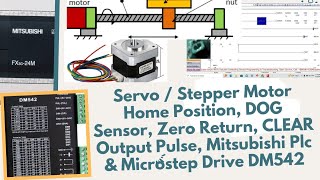 Servo  Stepper Motor Home Position Zero Return Instruction CLEAR Output Signal Using DOG Sensor [upl. by Nyrrad711]