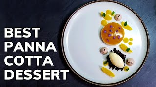 Michelin star PANNA COTTA recipe  Fine Dining Dessert At Home [upl. by Thilde]