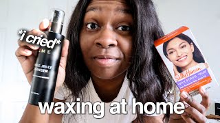 how to wax at home using wax strips sally hansen wax strips review [upl. by Siloam]