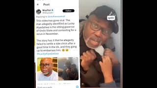 ondo state governor Aiyedatiwa drag by olosho in London after refusing to pay her money after smash [upl. by Yttap]